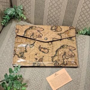 Patricia Nash European Map Print Envelope Clutch